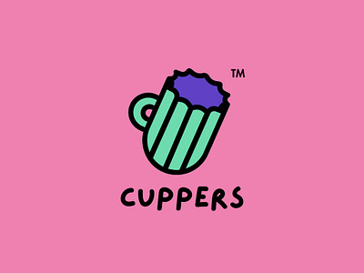 Cuppers borderline coffee colour concept cup design glassmorph idea identity indie layout logo minimal modern outlet pop restaurant shop tea vibe