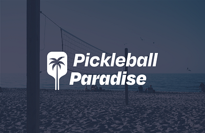 Pickleball Paradise Logo branding graphic design logo typography