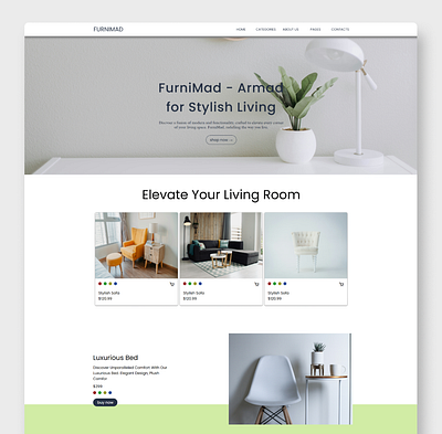 Furniture by Furnimad - Landing Page branding furniture landingpage minimalis simple ui ux website