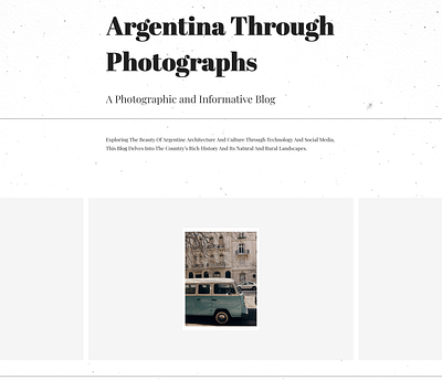 Argentine Photographic blog branding development graphic design landing page logo ui ux web design web development