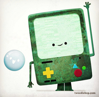 BMO and Bubble (now Air)! character design cute design illustration kawaii tweedlebop