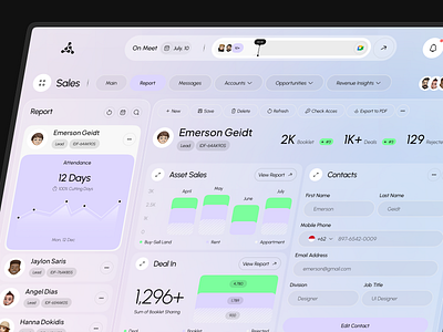 Compass - CRM Dashboard crm crm sales customer customer relationship management dashboard management management dashboard management system pipeline pipeline crm product design report management report sales sales system ui ux web crm