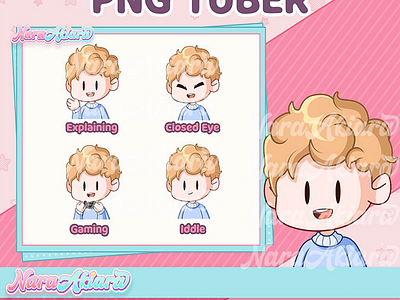 Dynamic Blonde-Haired Boy PNG Tubers for Streamers creativedesigns