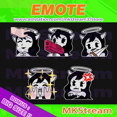 Twitch emotes bendy and the ink machine, Alice Angel pack #1 alice angel alice angel emotes angel angry emotes animated emotes anime bendy and the ink machine cute design emote emotes girl emotes head patted illustration knife emotes pistol emotes sexy sub badge twitch emotes women emotes