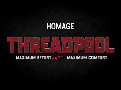 THREADPOOL - Deadpool Merch Logo apparel brandin deadpool digital marketing disney homage logo marketing marvel movies ryan reynolds wolverine x men