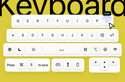 Keyboard 3d buttons keyboard neumorphic neumorphism ui ux