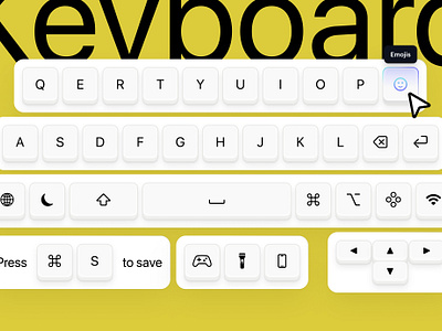 Keyboard 3d buttons keyboard neumorphic neumorphism ui ux