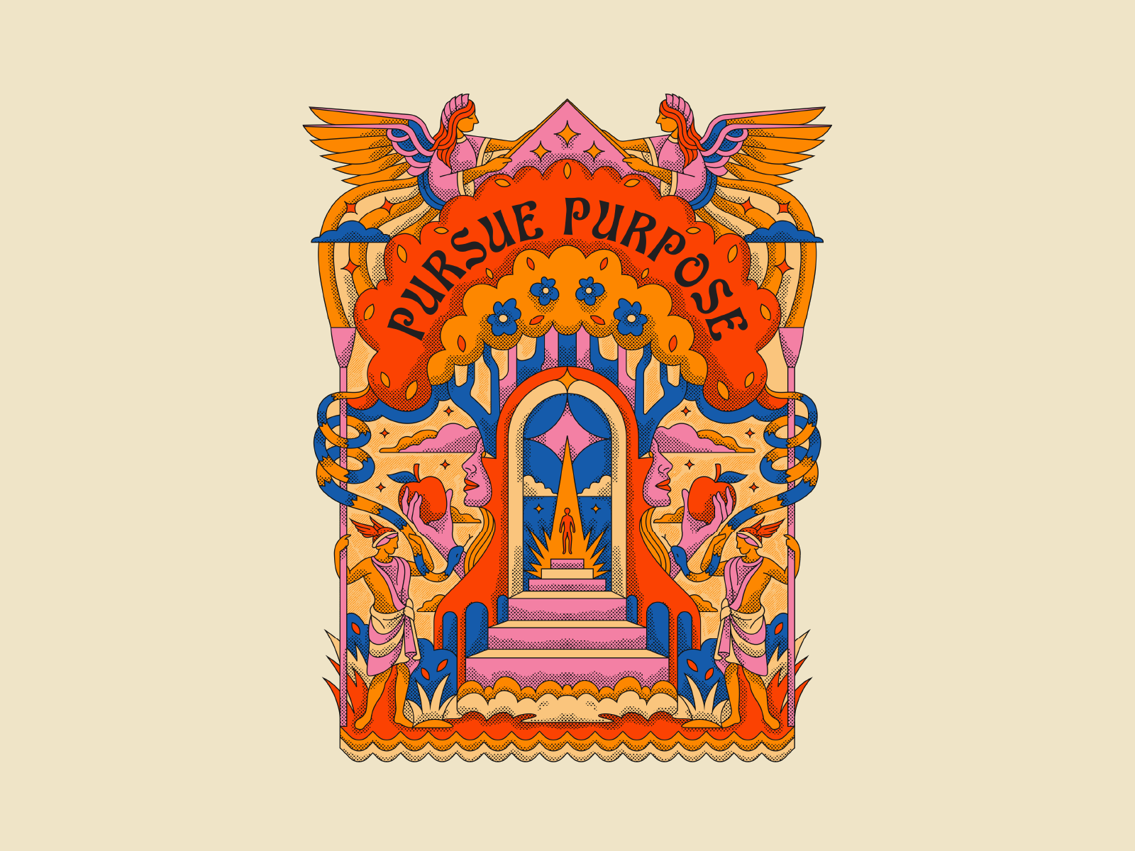 Example of Retro Merchandise Illustration  