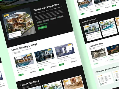 Real Estate Website 2024 trend agency branding creative design ecommerce figma landing page minimal property realestate business rent house ui design ui trends uiux webdesign website