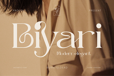 Biyari aesthetic branding contemporer elegance elegant font font design font style lettering luxury modern typeface