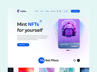 Ichiba - Premier NFT Marketplace block chain design crypto crypto currency figma design market place nft nft buy nft card design nft design nft sell uiux design