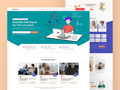 Elan - Moodle 4+ Education LMS Premium Theme academy design trend envytheme lms moodle online education uidesign uxdesign uxresearch