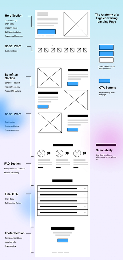 Consept Anatomy Landing page landing page ui design wireframe