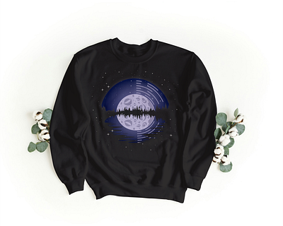 Lunar Reflections: Midnight Forest Sweatshirt graphic design