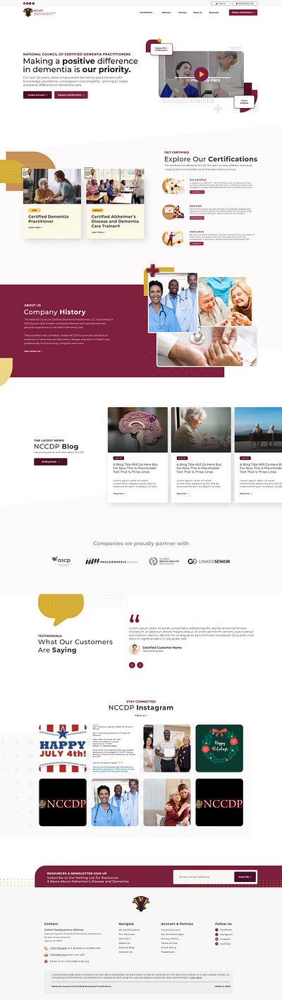 NCCDP Website Redesign website design