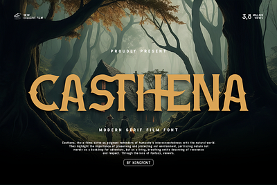 Casthena - Modern Classy Serif Film Font branding font handwritten italic logotype script typeface
