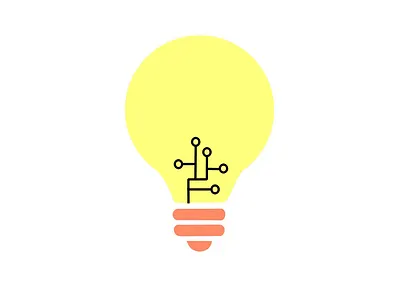 Tech-inspired light bulb bulb digital art graphic design illustration illustrations krita light light bulb logo technology vector vector art vector tracing vectors