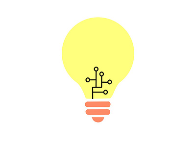 Tech-inspired light bulb bulb digital art graphic design illustration illustrations krita light light bulb logo technology vector vector art vector tracing vectors