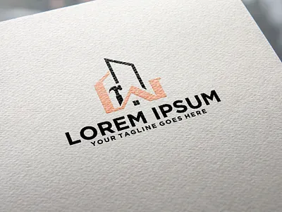 House Renovation Construction logo idea branding contruction design graphic design house icon initial logo renovation sign symbol