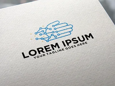 Industrial Robotization Hand logo idea branding design graphic design hand icon industrial initial logo robot sign symbol