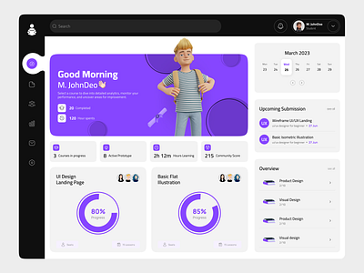 Online Learning Dashboard 📚 999watt ui ux