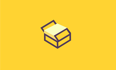 InBoxin Delivery App Logo By Creativz! app box delivery inboxin logo paper unboxing yellow logo