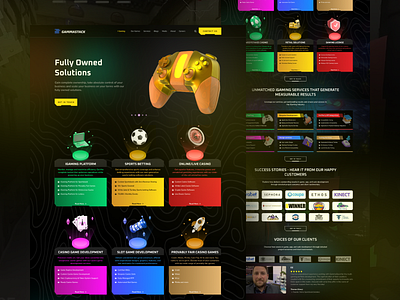 Gaming Website art branding design game game web game website gaming company gamming company websites graphic design illustration ui ui ux ui design uidesign uiux web webdesign