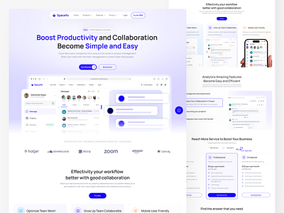 SpaceYo - Landing Page Saas Management figma framer landing page landing page saas management popular saas saas landing page design saas product saas web saas web design saas website saas website design web design webflow webite website design