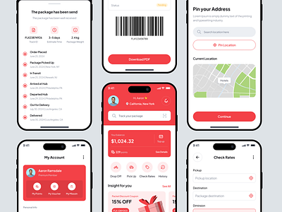 Freight Forwarding Mobile App app concept app design courier app delivery delivery app ios app logistic logistics app mobile app design mobile application mobile design parcel delivery shipping app tracking tracking app transport ui design ui8 uidesign uiux