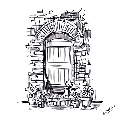 Door Sketch design graphic design illustration