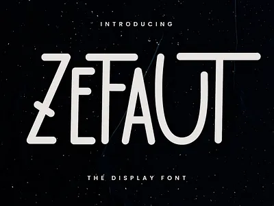Zefaut Display Font animation branding design font fonts graphic design illustration logo nostalgic