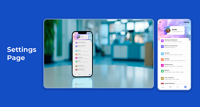 Mobile settings page for Web and Mobile devices graphic design illustration ui