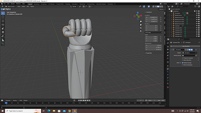 grendizer hand for 3d printing made in blender