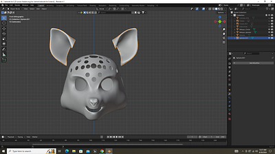 fox mask 3d model for priniting