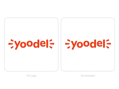 Yoodel Logo Design and Animation branding custom excitement fast fun graphic design intro logo motion graphics platform reveal shout type web wordmark