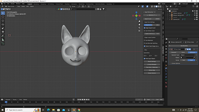 cat face mask 3d model for printing.