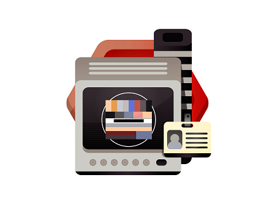 TV Station application badge branding design digital editorial game icon illustration indonesia location logo minimal mobile retro station tv ui vector vintage