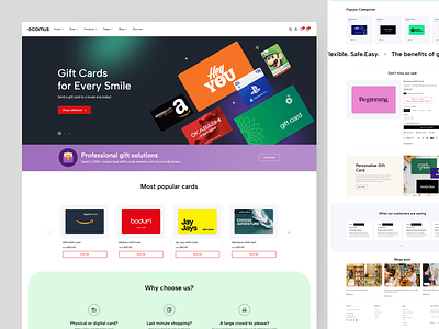 Gift Card e-commerce website design e e commerce website ecommerce landing page ecommerce website gift card design home page design lanidng page logo redesign responsesive design shopify designer ui ui designer uiux design website design