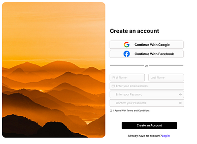 Travel Website Login Page ui