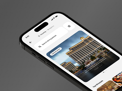 Hotel listing screen app design credit design dineout app dining dribble executive feast hotel app illustration ui uiux user experience user interface