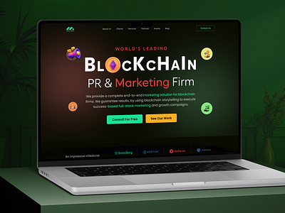 Blockchain landing page blockchain blockchain website crypto landing page cryptocurrency landing page web design web3 landing page website design