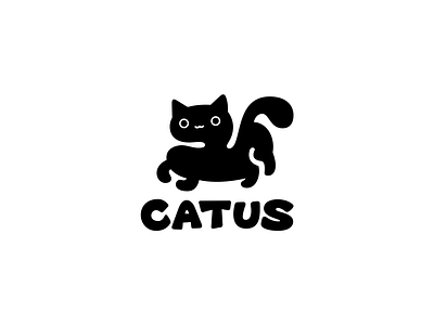 Catus animals cat character logo logotype minimalism pet zoo