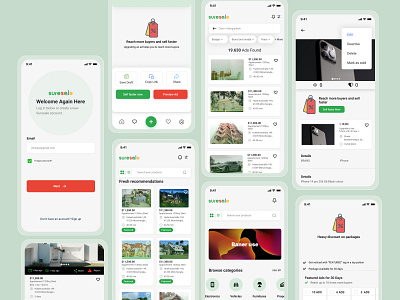 Suresale Mobile App- UI app apps bikroy design graphic design interface minimal mob mobile mobile app ui uikit uiux