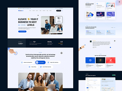 IT Services Web Template agency website business business website creative figma template it service it solution landing page software startup technology ui ux design web template website design