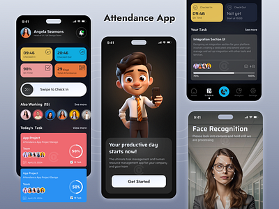 Attendance App attendance app attendance app design graphic design ui