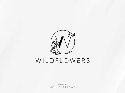 Wild Flowers Minimalist Luxury Logo Design 2d animation animation2d brand identity branding bumper design graphic design illustration intro logo logo animation logomotion logos luxury minimalist motion graphics outro simple vector