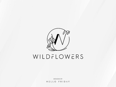 Wild Flowers Minimalist Luxury Logo Design 2d animation animation2d brand identity branding bumper design graphic design illustration intro logo logo animation logomotion logos luxury minimalist motion graphics outro simple vector