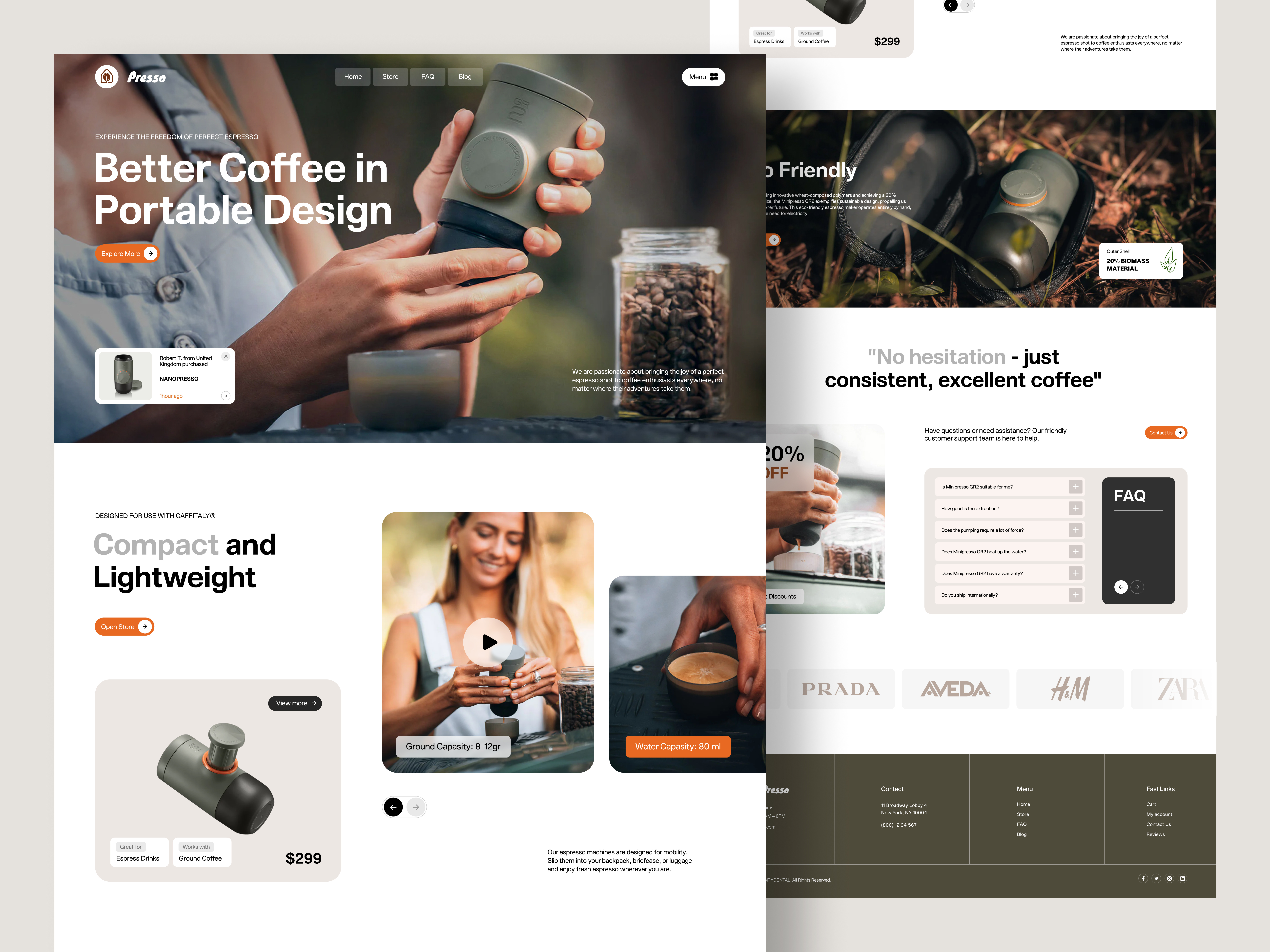 Landing Page - Ecommerce coffee ecommerce landing page online store product shop store ui design uiux web web design website website design