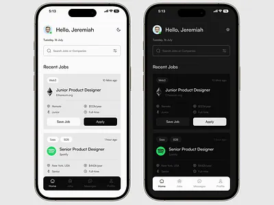 Job Finder Mobile App app design ui ux