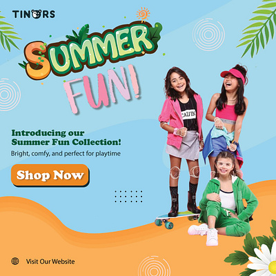 Kids Clothing Brand branding enjoy fashion fun graphic design kidsclothing motion graphics summerposts